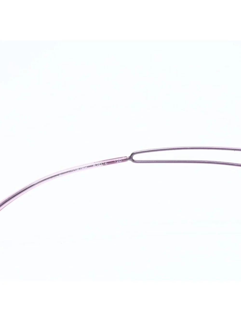 Chanel Rimless Sunglasses Side CC Logo Lavender Light Brown Gradient 16 Eyewear